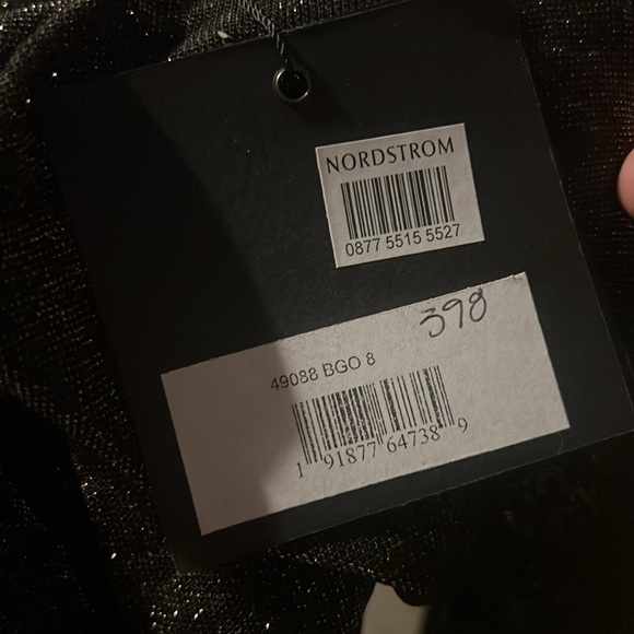 Mac Duggal 49088 NWT LONG SLEEVE FAUX WRAP A LINE GOWN - Picture 6 of 8